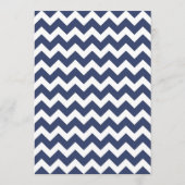 Wil Baby kaarten. Blue Chevron Advieskaart (Achterkant)