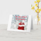 **WIL CADEAUTJES UITPAKKEN OF MISTLETOE DOEN** KER KAART (Gele Bloem)