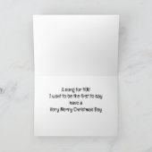 WIL DE EERSTE ZIJN OM "PRETTIG KERSTFEEST" TE ZEGG FEESTDAGEN KAART (Binnen)