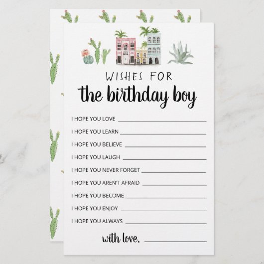 Wil de jongen van de verjaardag (Voorkant / Achterkant)