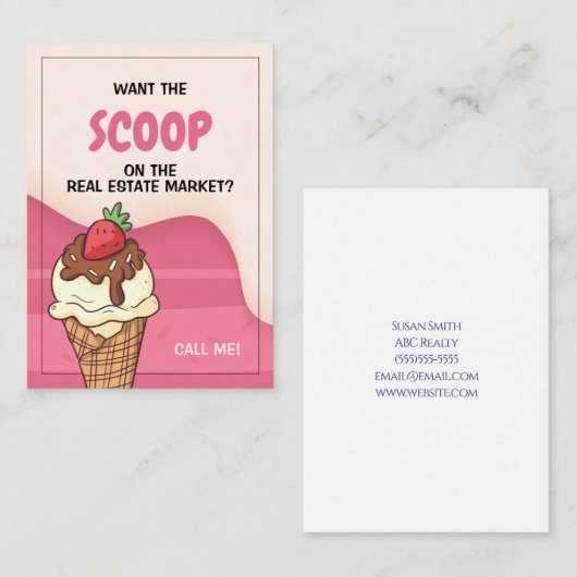 Wil de Scoop Summer Notitiekaartje (Voorkant / Achterkant)