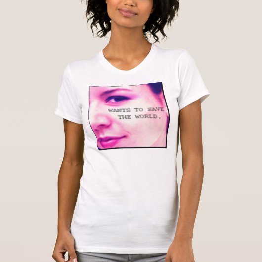Wil de wereld redden t-shirt (Voorkant)