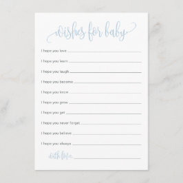 Wil een Baby-kaart. Blauwe Baby Baskische kaart