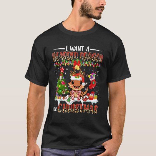 Wil een brede draak voor het Beer van de Kerstman  T-shirt (Voorkant)
