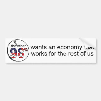 Wil een economie die voor de rest van ons werkt bumpersticker