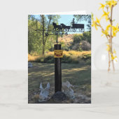 Wil een Facelift, een glimlach, een grappig teken Kaart (Gele Bloem)