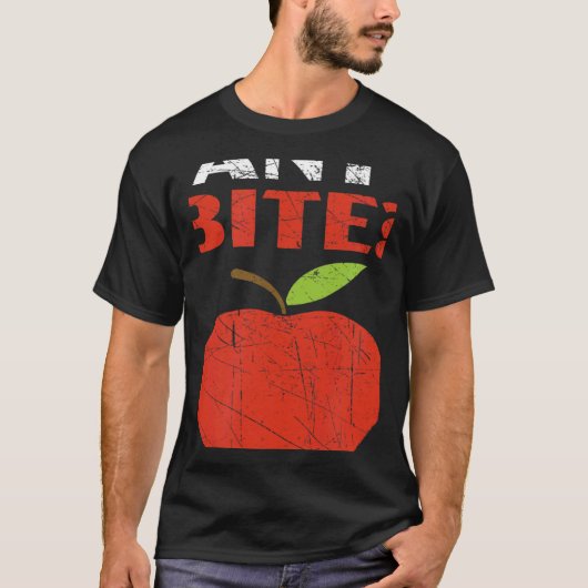 Wil een tegel die op een vierkant appelfruitappel t-shirt (Voorkant)