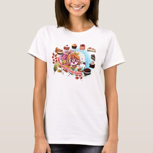 Wil eten Chocolate Cake Vrouwen Shirt (Voorkant)