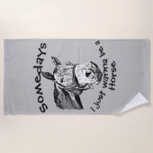 Wil gewoon een paardenfoefje zijn strandlaken (Voorkant)