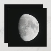 Wil Gibbous Moon Flat Kaart (Voorkant / Achterkant)