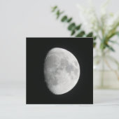 Wil Gibbous Moon Flat Kaart (Staand voorkant)