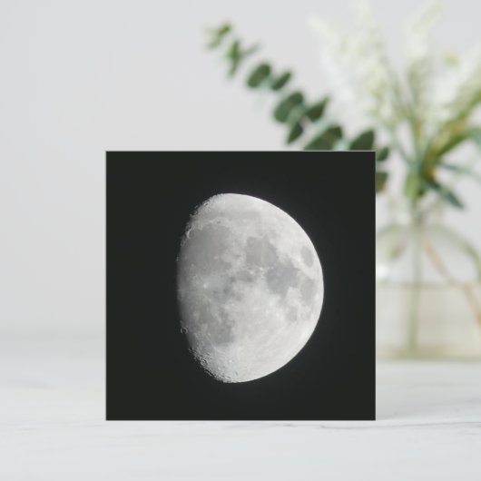 Wil Gibbous Moon Flat Kaart (Staand voorkant)