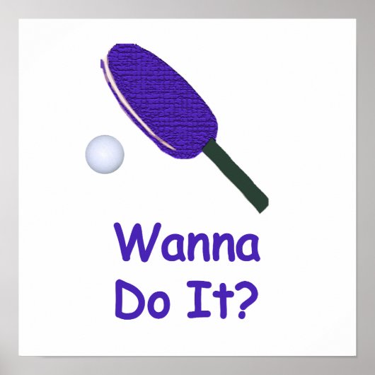 Wil het doen Ping Pong Poster (Voorkant)