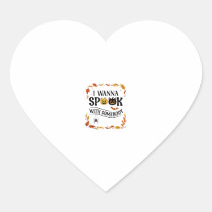 Wil iemand bang maken Halloween pompoenen Spin Bat Hart Sticker