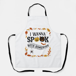 Wil iemand bang maken Halloween Pompoenen Spin Bat Schort