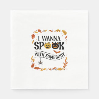 Wil iemand bang maken Halloween Pompoenen Spin Bat Servet