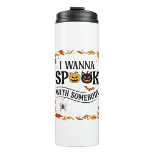 Wil iemand bang maken Halloween Pompoenen Spin Bat Thermosbeker
