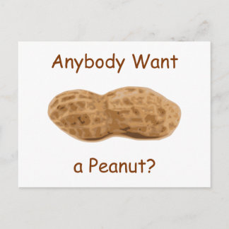 Wil iemand een pinda? Giant Peanut in de Shell. Briefkaart