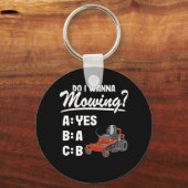 Wil ik ABC-maaiende maaiende tuinbouwmachines Sleutelhanger (Voorkant)