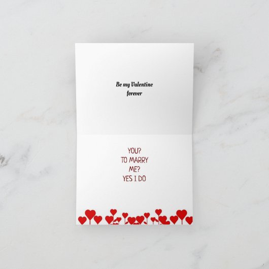 WIL IK DAT JE ME MAAKT, JA, IK DOE HET. FEESTDAGEN KAART (Binnen)