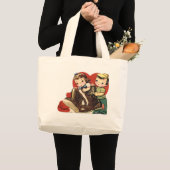 Wil ik dat je mijn Valentijn bent? Grote Tote Bag (Voorkant (product))