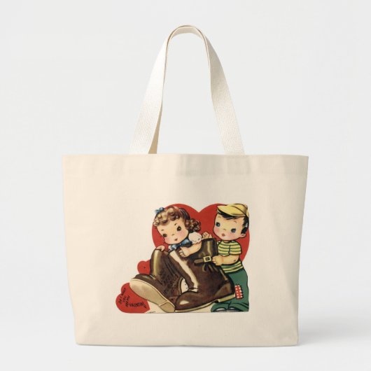 Wil ik dat je mijn Valentijn bent? Grote Tote Bag (Voorkant)