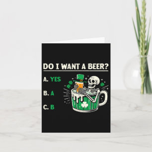 Wil ik een biertje Lustige St. Patrick's Dag Bierl Kaart