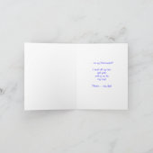 Wil je? Aangepaste bruidsmeisje Kaart - True Blue (Binnen)