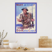Wil je actie? ~  WW2-Poster Poster (Keuken)
