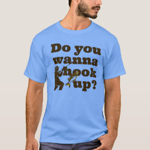 Wil je afspreken? Grappig vissers t-shirt