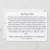 Wil je alsjeblieft mijn bruidsmeisje zijn? Aangepa Kaart (Voorkant)