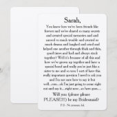 Wil je alsjeblieft mijn bruidsmeisje zijn? Aangepa Kaart (Voorkant / Achterkant)