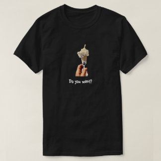 Wil je? Basic Donkere T-Shirt Unisex