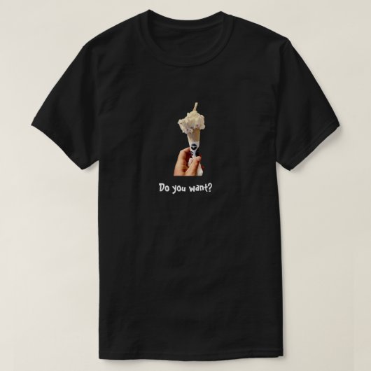 Wil je? Basic Donkere T-Shirt Unisex (Design voorkant)