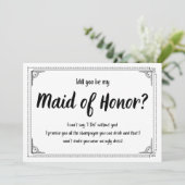 Wil je bij mijn bruidsmeisje zijn? aankondiging (Staand voorkant)