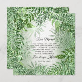 Wil je bruidsmeisje Tropical Glitter Mint Green Kaart (Voorkant / Achterkant)