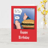 Wil je daar frietjes mee? Verjaardag Kaart (Gele Bloem)