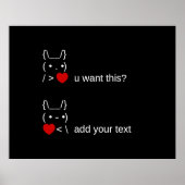 Wil je dit? /  ASCII-tekstkunst Poster (Voorkant)