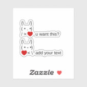 Wil je dit? /  ASCII-tekstkunst Sticker (Vel)