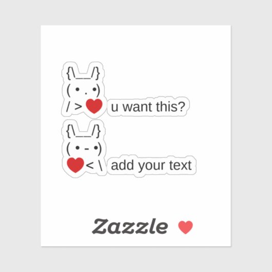 Wil je dit? /  ASCII-tekstkunst Sticker (Vel)