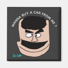 Wil je een auto van me kopen? poppenverkoopparodie magneet