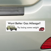 Wil je een betere gasleiding? bumpersticker (Op auto)