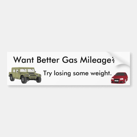 Wil je een betere gasleiding? bumpersticker (Voorkant)