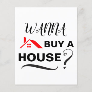 Wil je een huis kopen? Makelaar in onroerend goed Flyer