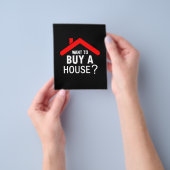 Wil je een huis kopen? Real Estate Agent Flyer (Hand)