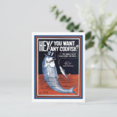 Wil je een koodbaars? Songbook-Hoesje Briefkaart (Staand voorkant)