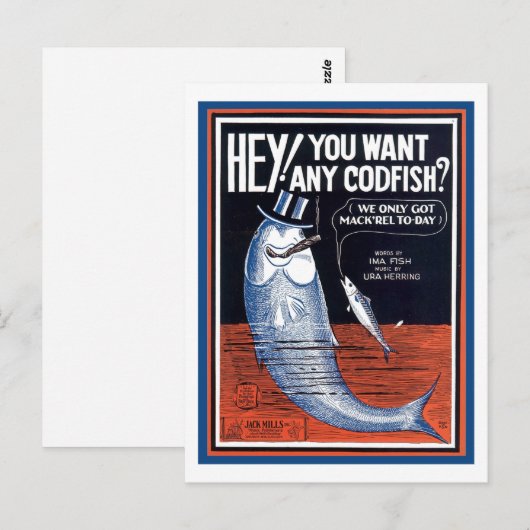 Wil je een koodbaars? Songbook-Hoesje Briefkaart (Voorkant / Achterkant)