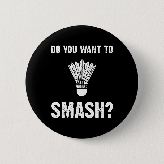 Wil je een leuke badminton shuttle kopen? ronde button 5,7 cm (Voorkant)