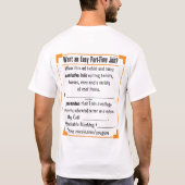 Wil je een makkelijke parttime baan? t-shirt (Achterkant)
