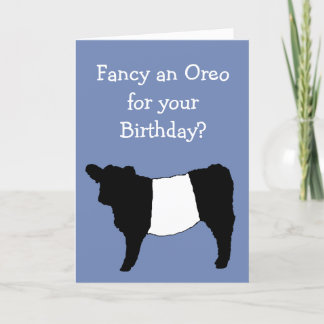 Wil je een Oreo? Belted Galloway Koe Kaart
